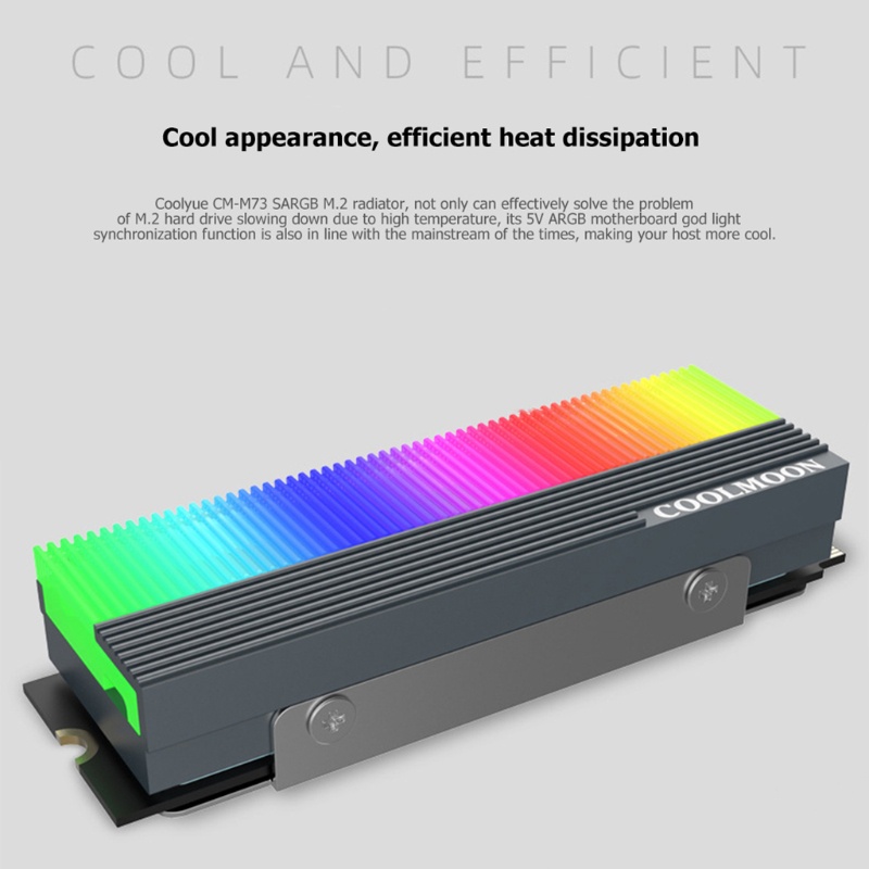 Quạt tản nhiệt ổ cứng LI COOLMOON CM-M73S M.2 ARGB SSD 2280