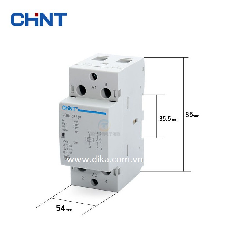 Contactor CHINT 2P 63A NCH8-63