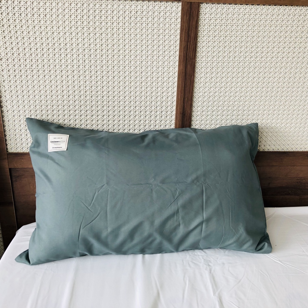 Vỏ gối đầu cotton tici MD.DECOR - Bedding trơn màu basic kích thước 50x70cm