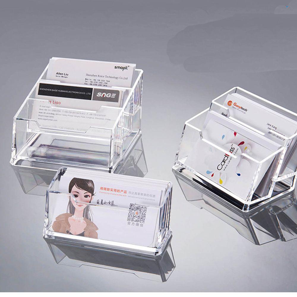 Giá Đỡ Trưng Bày Thẻ Tên Bằng Acrylic Bền Đa Năng Để Bàn Sắp Xếp Gọn Gàng