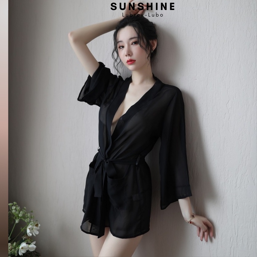 Áo Choàng Ngủ Sexy Voan Mỏng Xuyên Thấu Gợi Cảm SUNSHINE LUBREXLUBO _CN1132