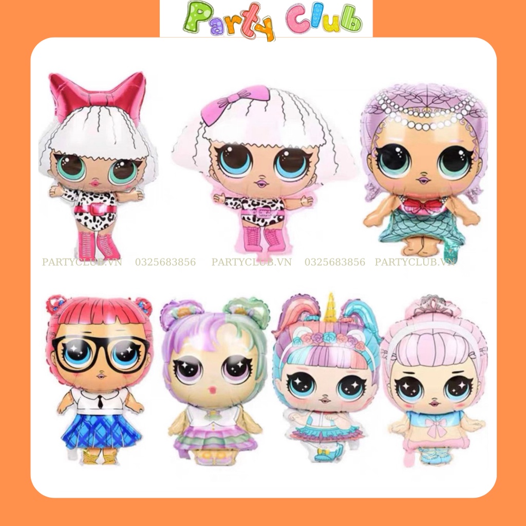 Bong bóng bay hình búp bê trang trí sinh nhật bé gái