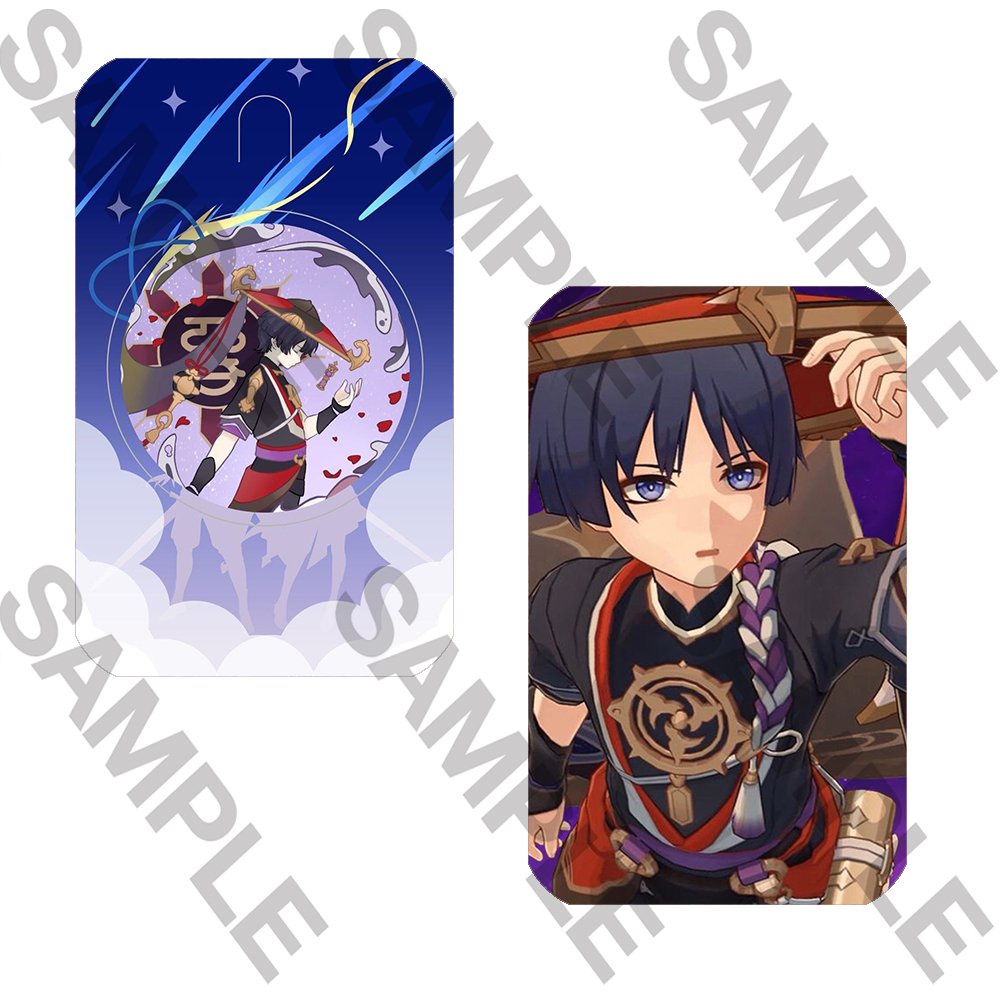 Ảnh card bo góc in hình GENSHIN IMPACT thẻ bo viền 5*8cm anime chibi 1 tấm