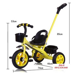 [Freeship] XE đạp 3 bánh có cán đẩy mới 2020