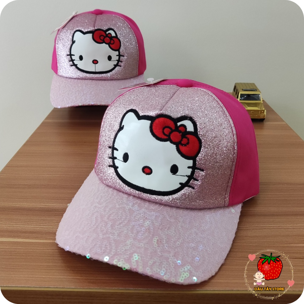 Mũ hoạ tiết Hello Kitty cho bé gái từ 3 đến 7 tuổi siêu cute siêu đáng yêu