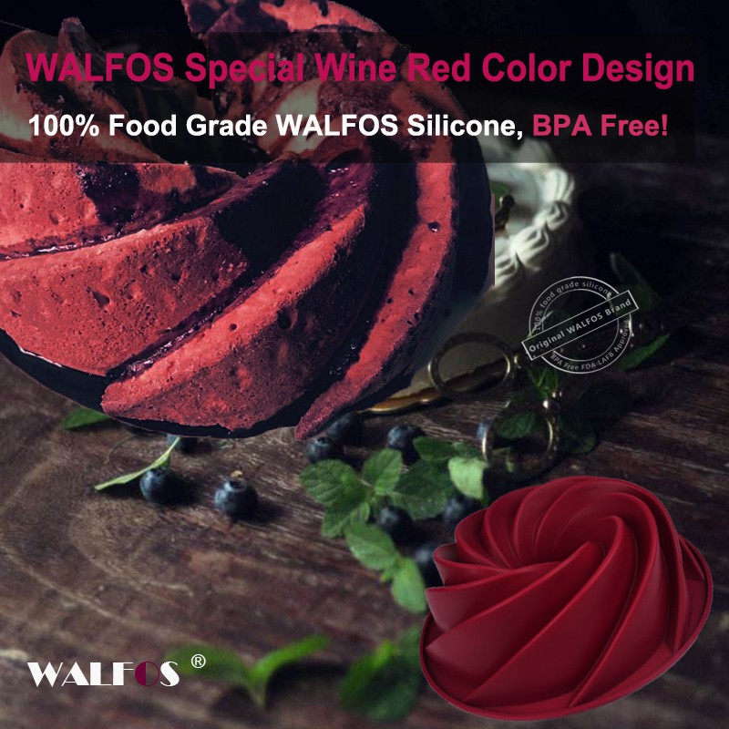 Silicone Swirl Walfos Fancy Bánh Khuôn có 3 màu sắc để lựa chọn