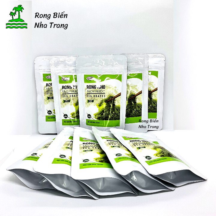 Rong nho tách nước Sea Việt 1 ký 10 gói 100g - Rong nho biển tách nước tươi ngon