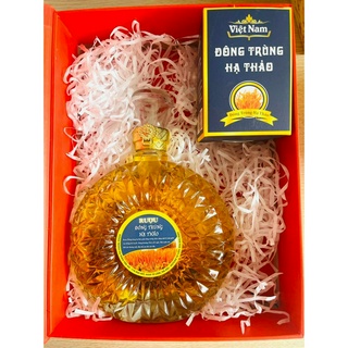 Combo 500ml Rượu Đông Trùng Hạ Thảo + 1 hộp đông trùng hạ thảo sợi sấy thăng hoa 10g