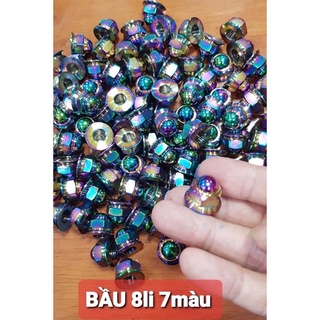Ốc bầu gắp phuột inox xi 7màu 10li 8li 6li