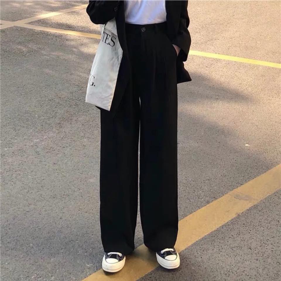QUẦN TÂY NỮ ỐNG DÀI RỘNG FORM Ulzzang + Ảnh thật | BigBuy360 - bigbuy360.vn
