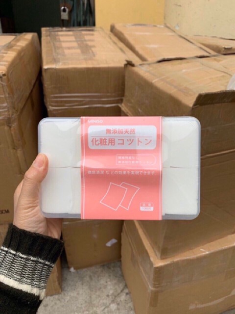 BÔNG TẨY TRANG MINISO NHẬT BẢN GÓI 180 MIẾNG | BigBuy360 - bigbuy360.vn