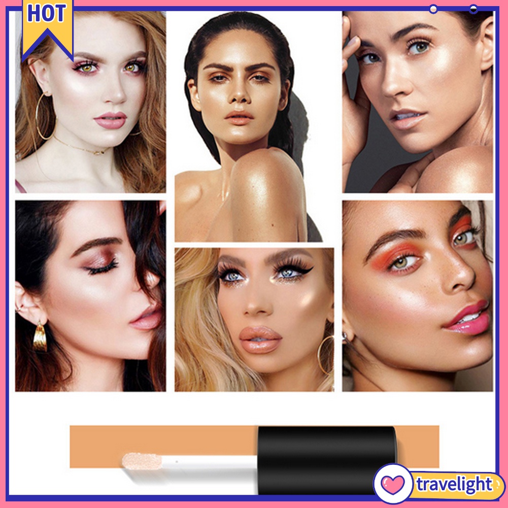 (Travelight) KISS BEAUTY Highlighter Contour Brighten Concealer Liquid Foundation Face Primer