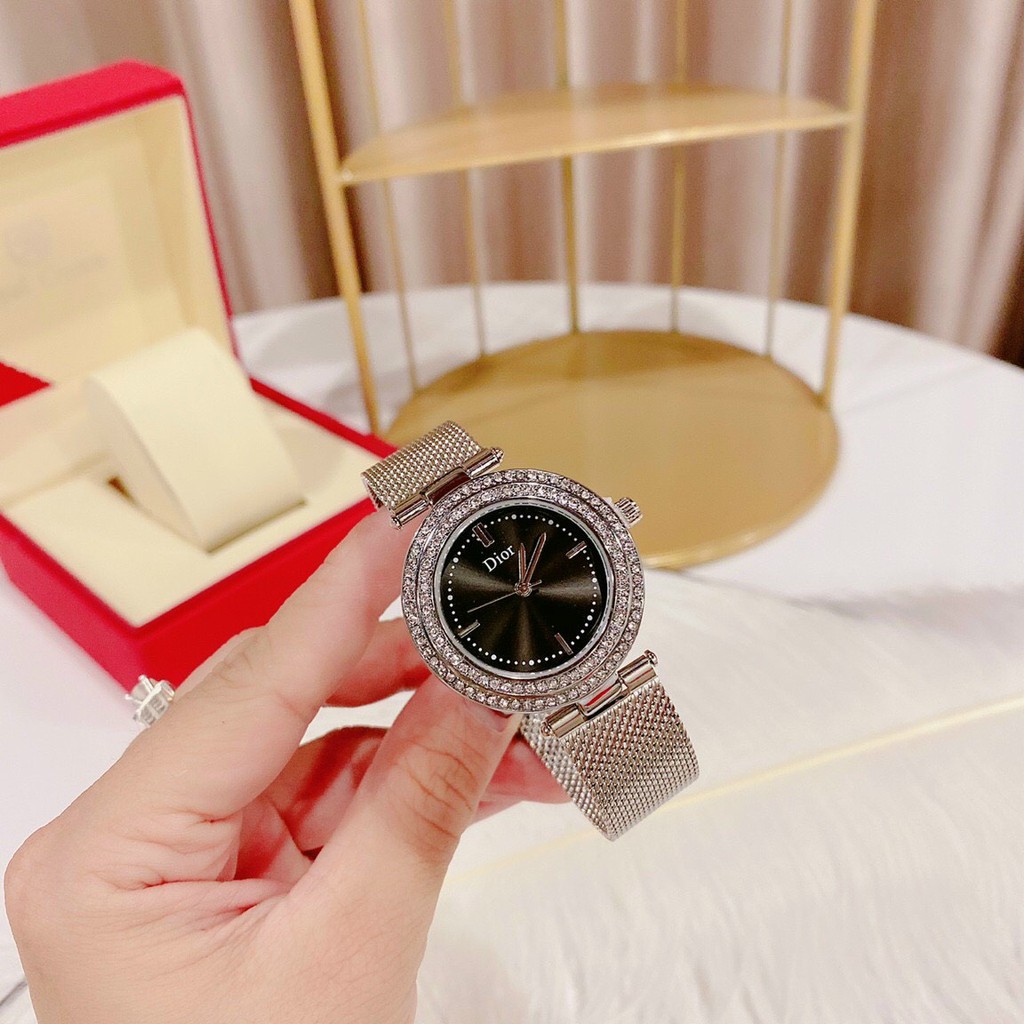 Đồng Hồ Nữ Thời Trang Dior Dây Hợp Kim Ánh Siêu Sang Trọng