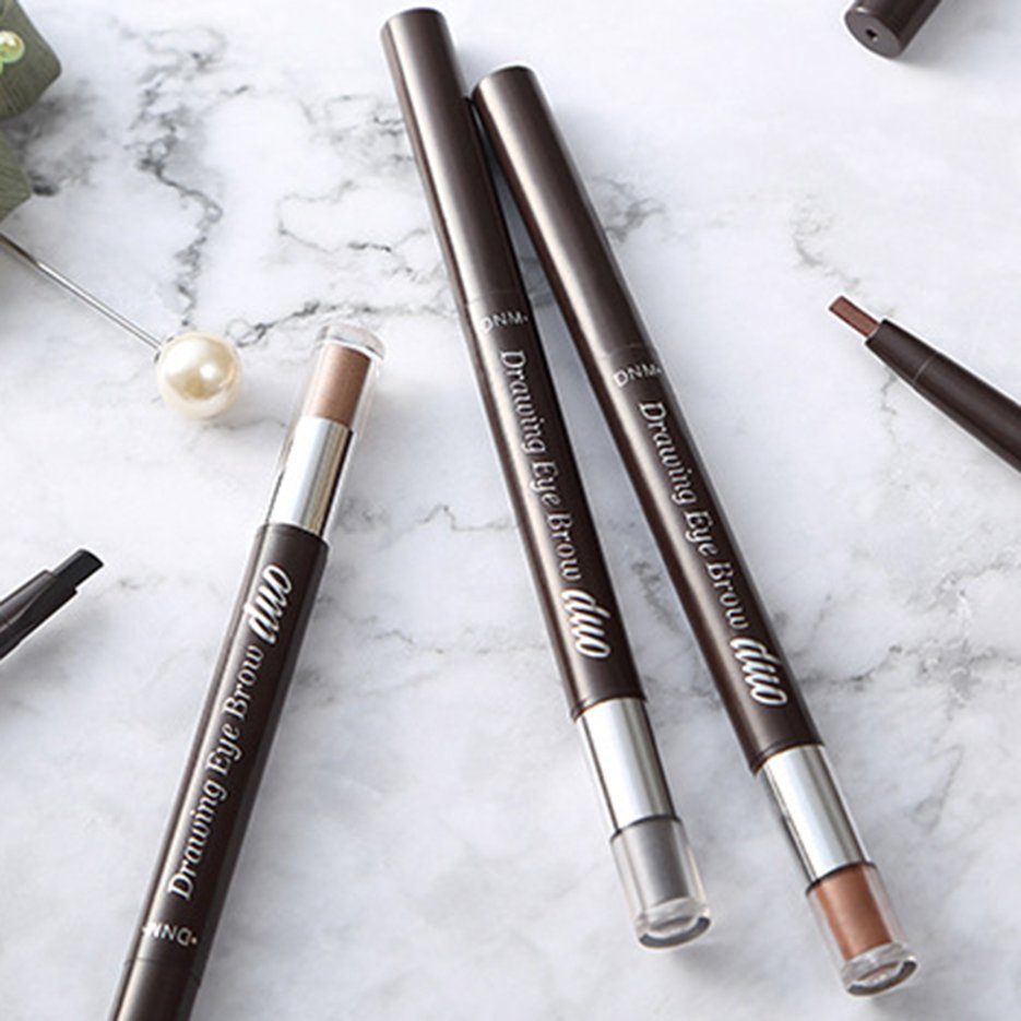Bút kẻ lông mày DNM xoay 3D kèm đầu phấn nước trang điểm chuyên dụng tiện lợi | BigBuy360 - bigbuy360.vn