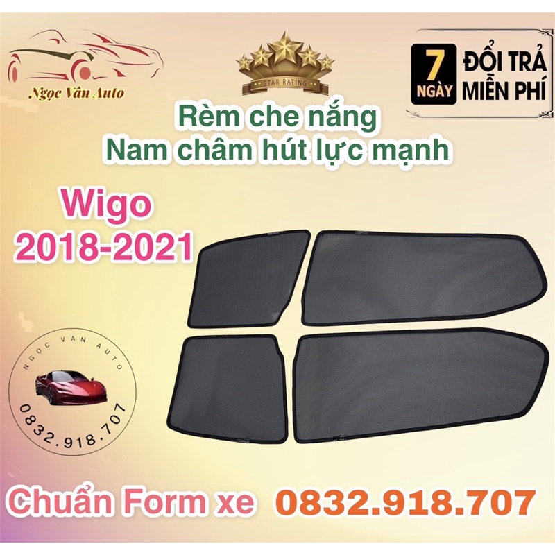 Rèm Che Nắng Nam Châm Wigo 2018 - 2021 Hàng loại 1