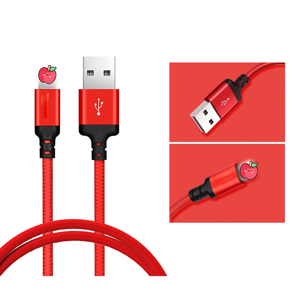 Dây cáp sạc Hoco X14 1m 2m Cáp bọc dù sạc nhanh dành cho ip 6 7 7plus x xsmax 11 12 13 pro promax