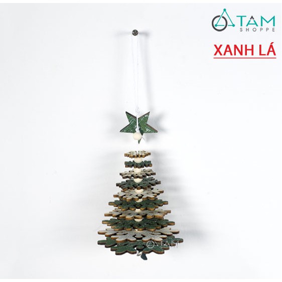 Phụ kiện treo Noel Cây thông xoay bông tuyết X-PKTCT-34