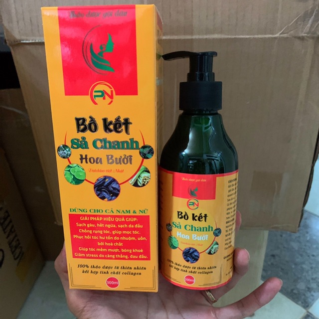 DẦU GỘI BỒ KẾT-SẢ CHANH-HOA BƯỞI 300ML DÙNG CHO CẢ NAM VÀ NỮ