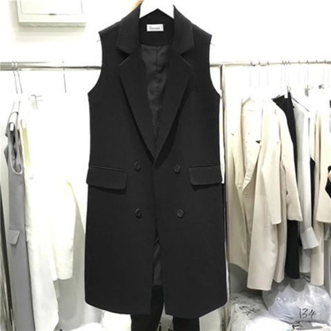 Áo Khoác Blazer Sát Nách Kiểu Hàn Quốc Thời Trang 2020 Dễ Phối Đồ Cho Nữ