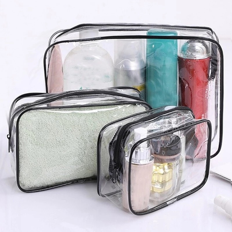 Túi Đựng Đồ Trang Điểm Cầm Tay Có Khóa Kéo Đơn Giản Nhiều Kích Thước Tiện Dụng Cho Nữ