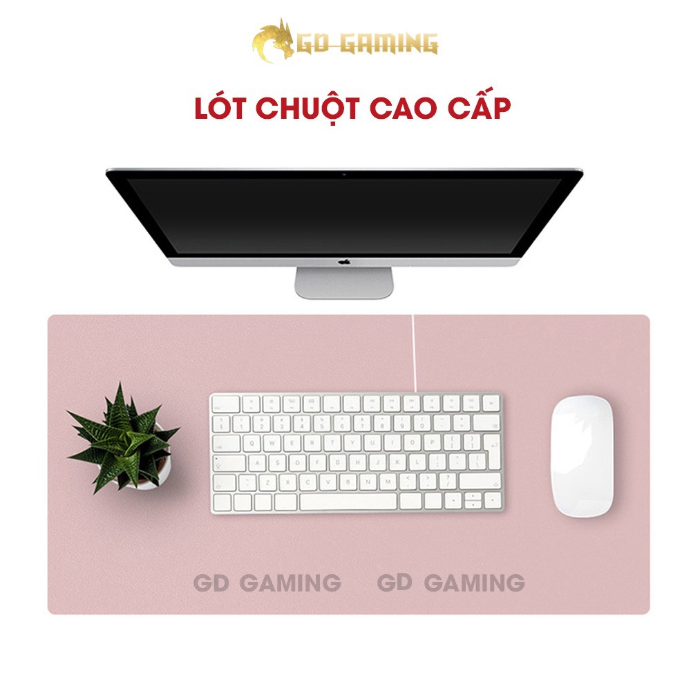 Miếng Lót Chuột, Lót Bàn Máy Tính  GD Gaming Chất Liệu Da PU Kích Thước 100x50, 90x40, 80x30 cm  Hai Mặt Thay Đổi