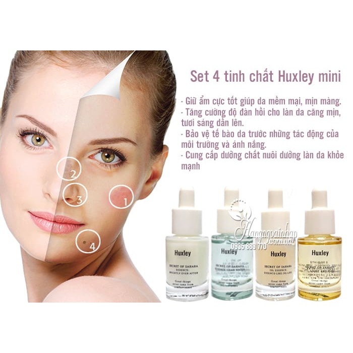 HUXLEY - Set Serum tái tạo dưỡng trắng chống lão hóa cao cấp chiết xuất từ xương rồng HUXLEY