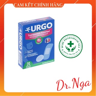 ✅  Băng cá nhân trong suốt Urgo Transparent (20 miếng x 4 kích cỡ)