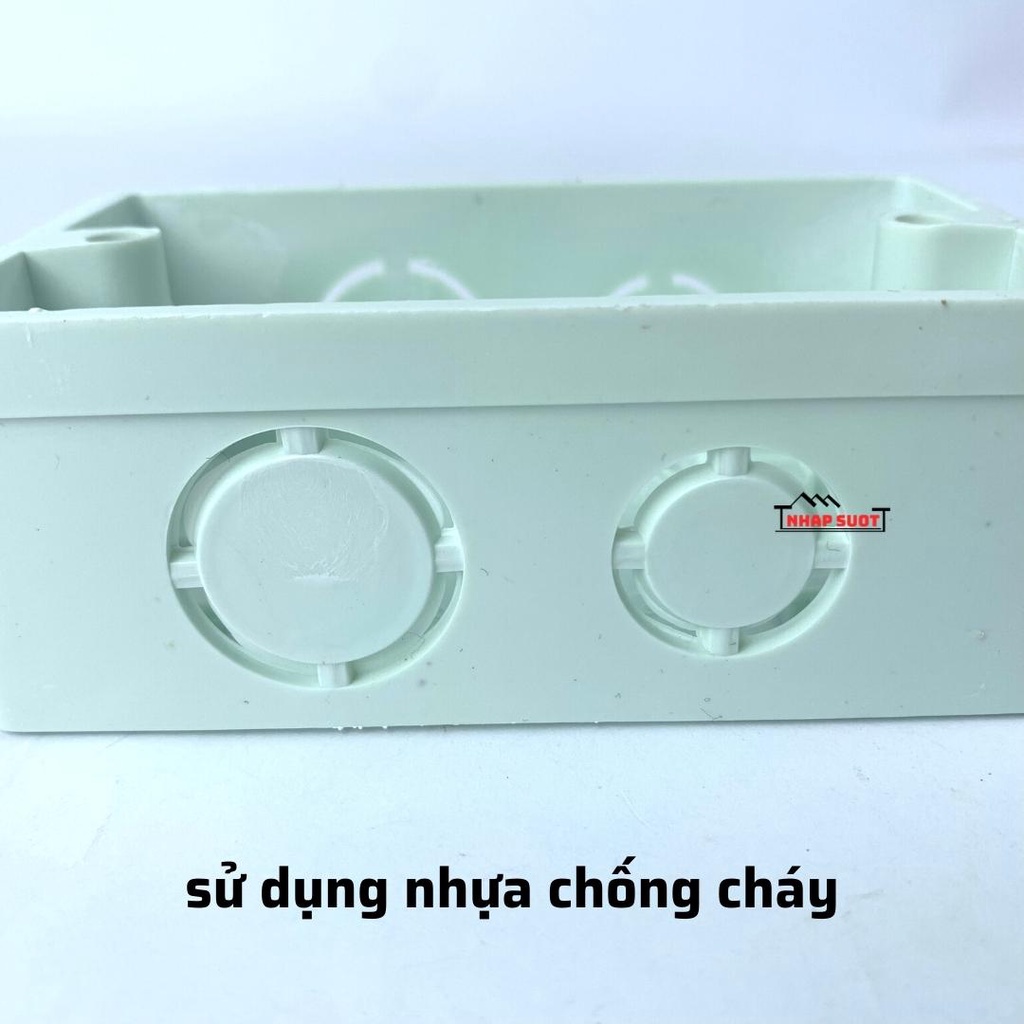 Đế âm đơn, đôi, vuông, nổi, aptomat cài MCB Sino nhựa chống cháy