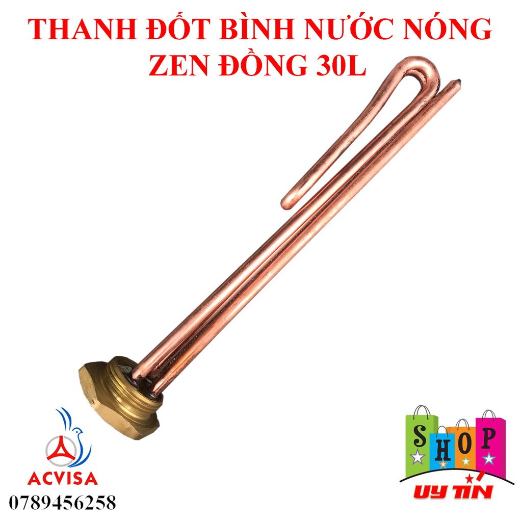 Thanh Đốt Zen Đồng 30L (Phụ tùng linh kiện thay thế của Bình nước nóng)