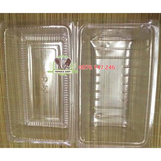 set 10 Hộp nhựa gập chữ nhật 53