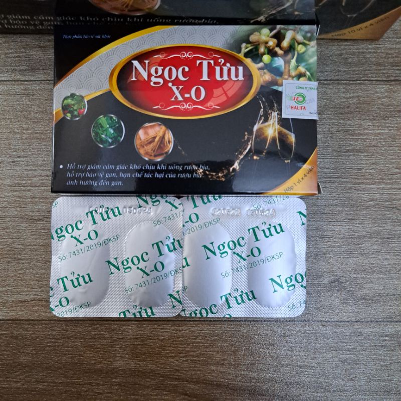 Viên giải rượu NGỌC TỬU X-O hỗ trợ gan ,hạn chế tác hại của bia rượu giải rượu WIN 21 , Me 21_Hộp 4viên