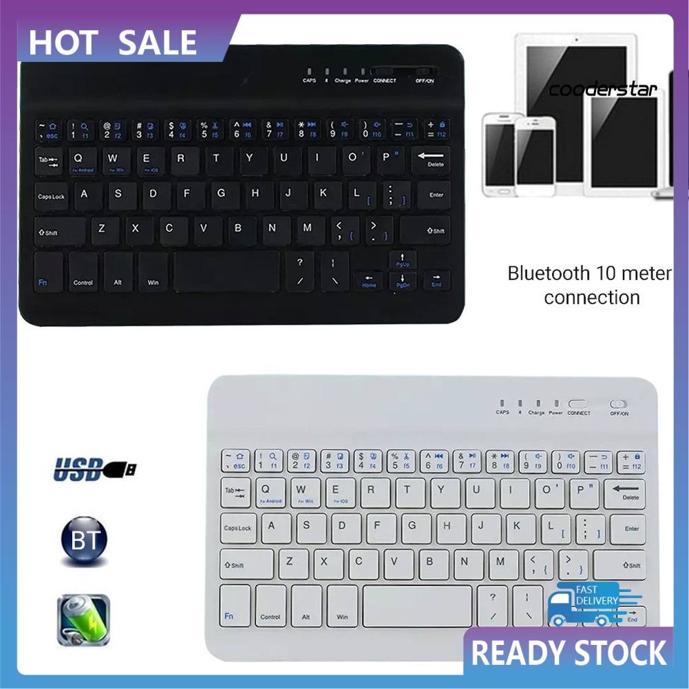 Bàn Phím Không Dây Mini Cood-Co 7 / 10inch Cho Điện Thoại / Máy Tính Bảng / Laptop