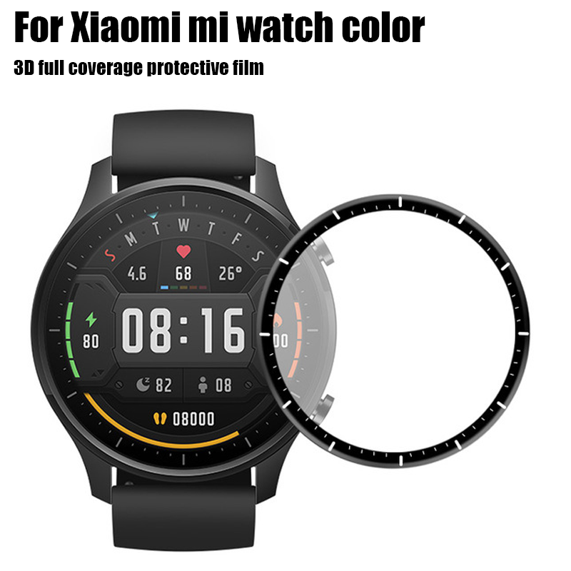 Kính Cường Lực Viền Cong 3d Bảo Vệ Màn Hình Đồng Hồ Thông Minh Xiaomi Mi watch color