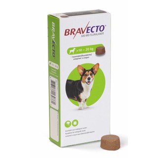 1 viên bravecto 10-20kg loại bỏ ve, ghẻ, do demodex, rận kéo dài 3 tháng cho chó.