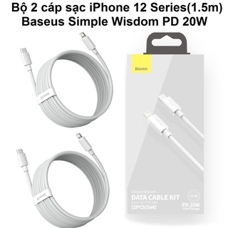 Bộ 2 cáp sạc nhanh cho iphone Baseus Simple Wisdom