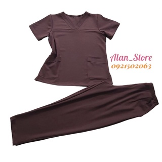 Đồng phục spa tmv màu nâu giá rẻ