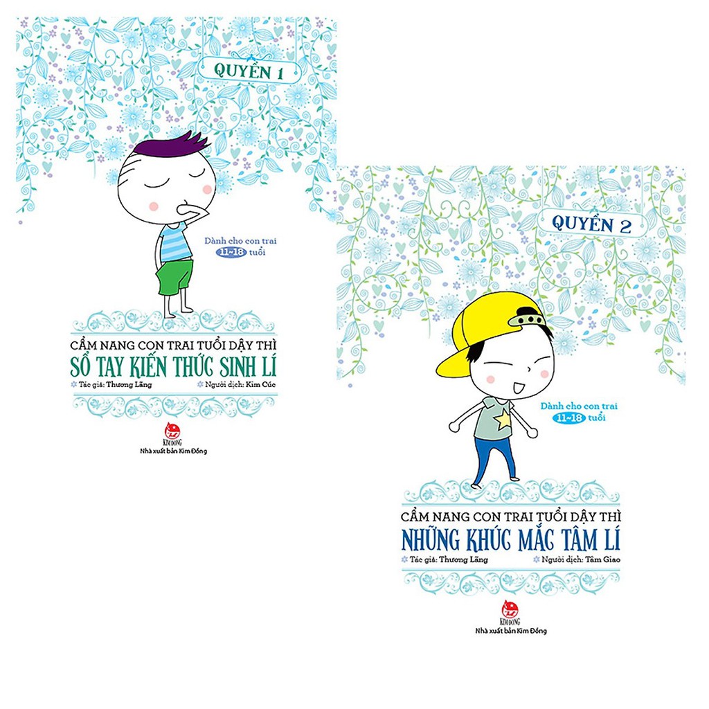 Sách Kim Đồng - Combo Cẩm Nang Con Trai Tuổi Dậy Thì ( Trọn bộ 2 cuốn) NXB Kim Đông