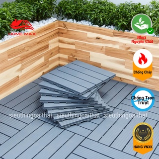 33 Tấm Vỉ Nhựa Lót Sàn Kiểu 5 Nan Lót Sàn Ban Công/Nhà Tắm/Hồ Bơi/Sân Thượng, 30x30cmx2cm. Hàng VNXK (Loại 1)