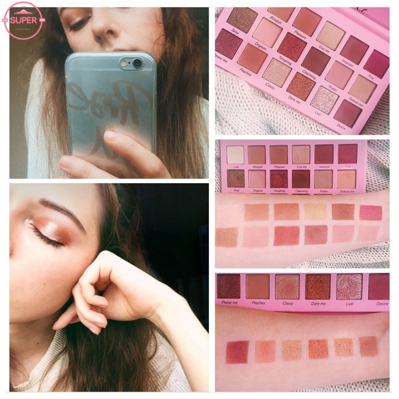 【COD】Bảng phấn mắt Beauty Creations TEASE ME 18 màu nhung lì/lấp lánh