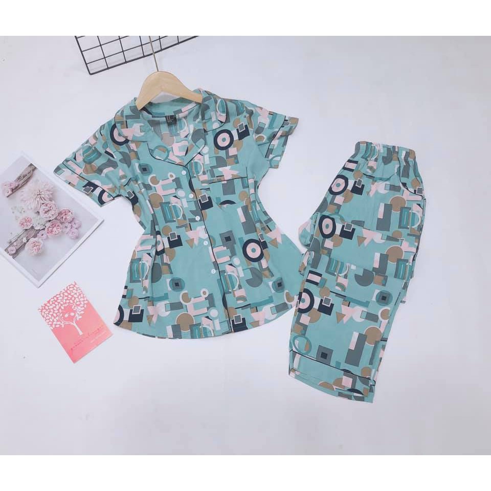 Bộ Pijama dài chất tole lanh