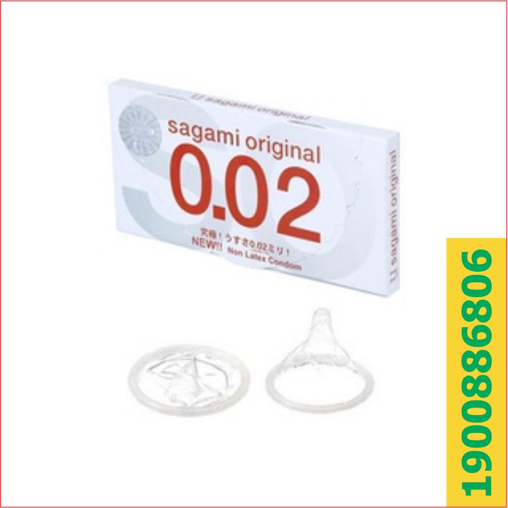 Bao cao su Sagami Original 0.02mm - hộp 2 chiếc