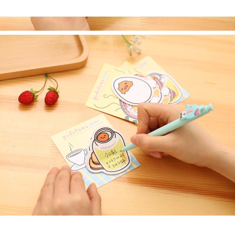 Giấy Ghi Chú Họa Tiết Hoạt Hình Trứng Lười Sáng Tạo Cho Học Sinh