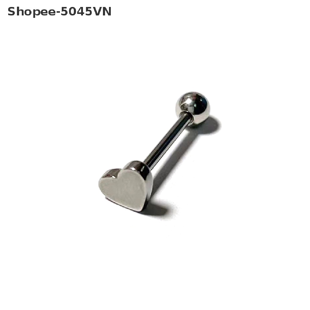[rain] 1 Khuyên Xỏ Cơ Thể Bằng Thép Titan Hình Trái Tim