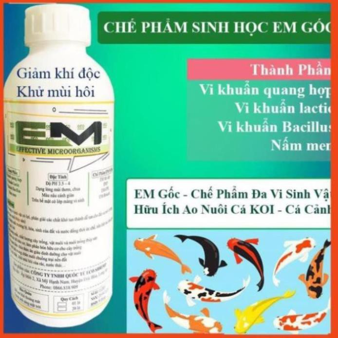 Chế phẩm sinh học EM Gốc⚡Men Vi Sinh chuẩn dùng cho hồ cá Koi, cá cảnh ⚡ Từ 1 lít EM gốc sản xuất ra 40 lít thứ cấp