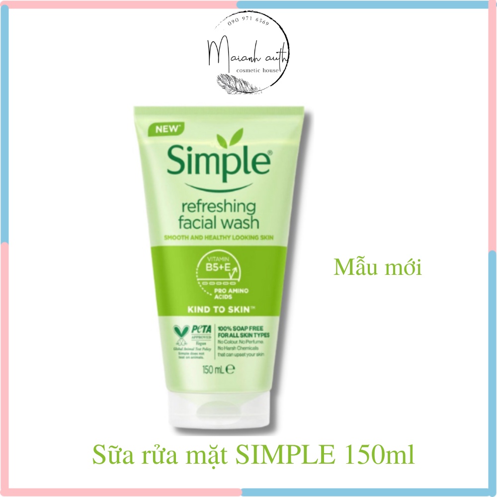 Simple Sữa Rửa Mặt Simple Refreshing Facial Wash 150ml