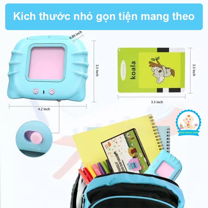 Máy Đọc Thẻ Flashcard Dành Cho Trẻ Em Gồm 224 Từ Vựng Tiếng Anh