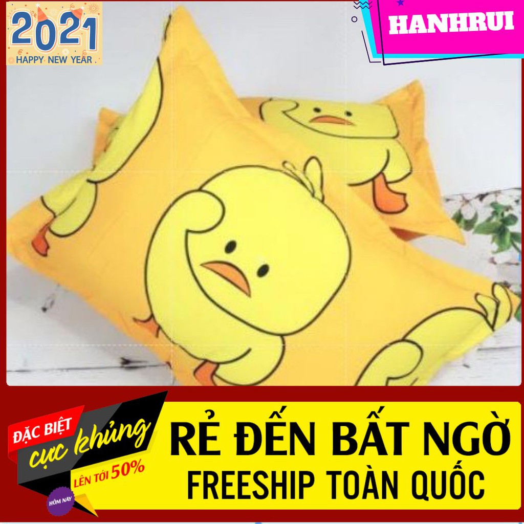 [Hanhrui]Bộ 2 vỏ gối nằm,áo gối nằm cotton poly,mã VG03