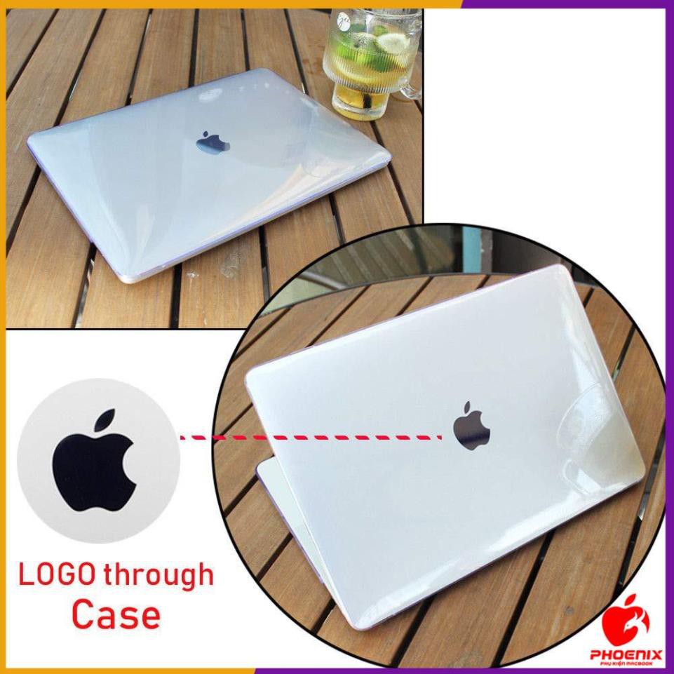 Case Macbook Air 13" ( 2018-2021)  A1932 , A2179 , A2337  trắng trong 2 màu (Tặng kèm Nút chống bụi + bộ chống gãy sạc)