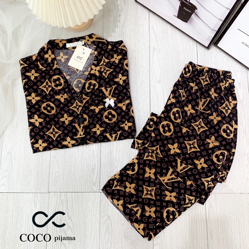 Bộ pijama Lụa COCO Hàng Thiết Kế Cao Cấp Mặc Nhà
