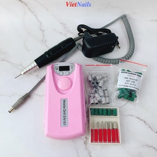 Máy mài móng cầm tay en-101 tặng kèm túi 25 đầu mài nhám giấy